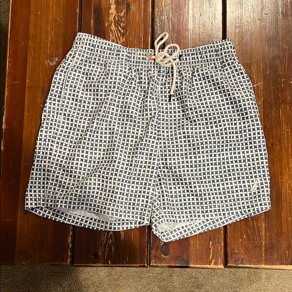 Men's Black and White Checkered Shorts